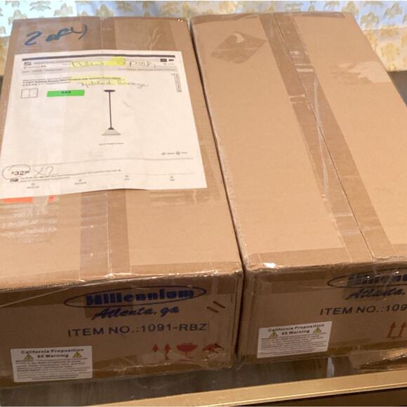 2 Millennium Lighting Fulton (1091-RBZ) 1-Light Mini Pendants Bronze NEW IN BOX - Picture 5 of 5